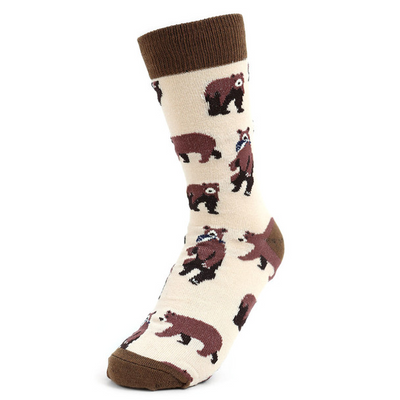 Women's Brown Bear Socks-Socks-Selini NY-Stella Violet Boutique in Arvada, Colorado