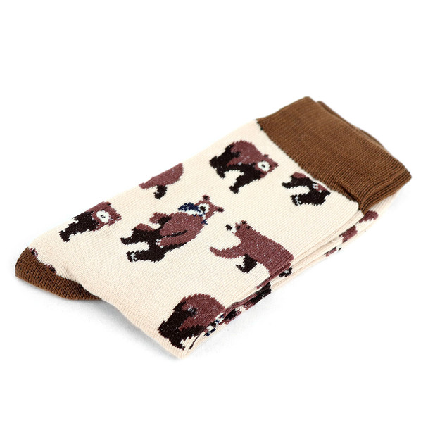 Women's Brown Bear Socks-Socks-Selini NY-Stella Violet Boutique in Arvada, Colorado