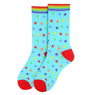Women's Rainbow Stars Socks-Socks-Selini NY-Stella Violet Boutique in Arvada, Colorado
