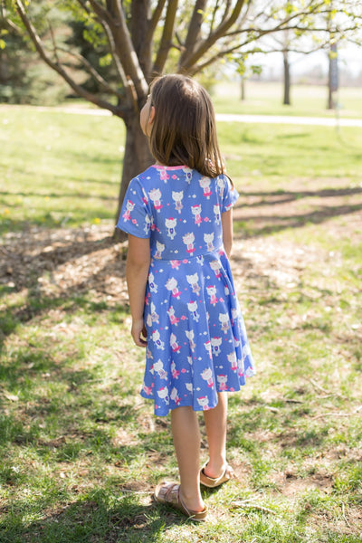 Lovely Meow Twirl Dress-Dress-Pete & Lucy-Stella Violet Boutique in Arvada, Colorado