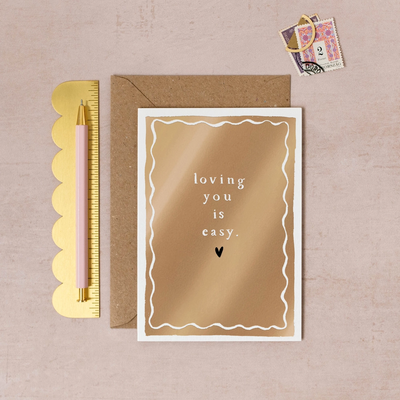 Loving You is Easy Card-Greeting Card-Sister Paper Co.-Stella Violet Boutique in Arvada, Colorado