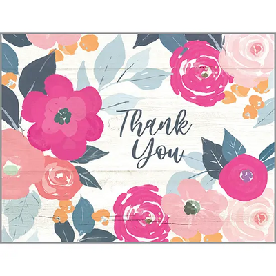 Magenta Roses Thank You Card-Greeting Card-Gina B Designs-Stella Violet Boutique in Arvada, Colorado