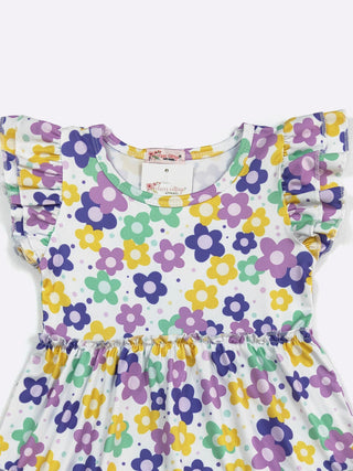 Mardi Daisy Girls Dress-Dress-Clover Cottage-Stella Violet Boutique in Arvada, Colorado