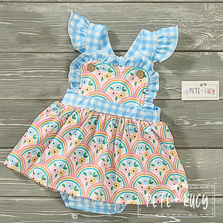 Mostly Sunny Infant Romper-Romper-Pete & Lucy-Stella Violet Boutique in Arvada, Colorado