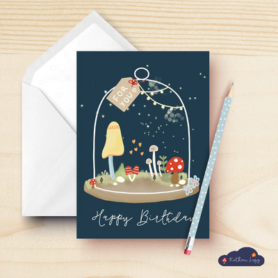 Mushroom Birthday Cards-Greeting Card-Kathrin Legg-Stella Violet Boutique in Arvada, Colorado