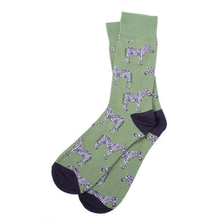 Men's Wild Zebras Socks-Socks-Selini NY-Stella Violet Boutique in Arvada, Colorado