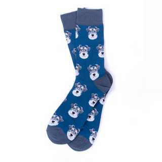 Men's Grey Schnauzers Socks-Socks-Selini NY-Stella Violet Boutique in Arvada, Colorado