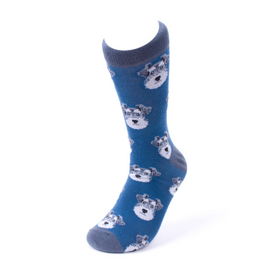 Men's Grey Schnauzers Socks-Socks-Selini NY-Stella Violet Boutique in Arvada, Colorado