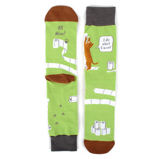 Cats Toilet Paper Socks-Socks-Selini NY-Stella Violet Boutique in Arvada, Colorado