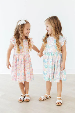Fluttering Butterflies Twirl Dress-Dresses-Mila & Rose-Stella Violet Boutique in Arvada, Colorado