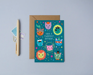 Party Cats Birthday Card-Greeting Card-Mifkins-Stella Violet Boutique in Arvada, Colorado