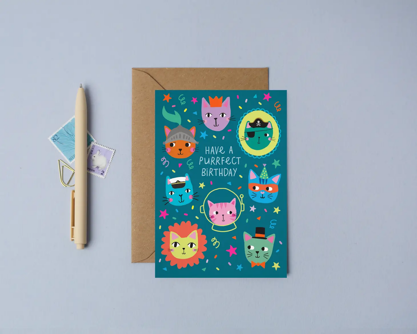 Party Cats Birthday Card-Greeting Card-Mifkins-Stella Violet Boutique in Arvada, Colorado