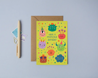 Party Monsters Birthday Card-Greeting Card-Mifkins-Stella Violet Boutique in Arvada, Colorado