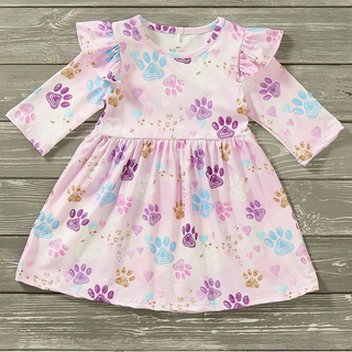 Paw Prints Dress-Dresses-Pete & Lucy-Stella Violet Boutique in Arvada, Colorado