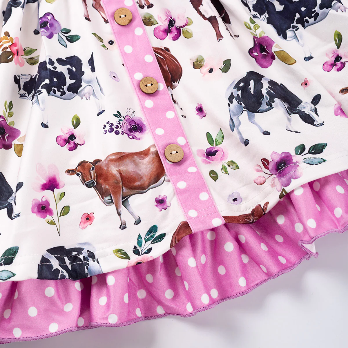 Playful Cow Pals Dress-Dress-Okie and Lou-Stella Violet Boutique in Arvada, Colorado