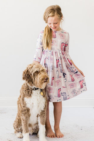 Puppy Party Twirl Dress-Dress-Mila & Rose-Stella Violet Boutique in Arvada, Colorado