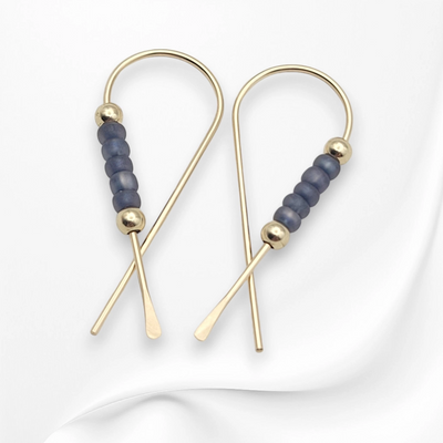 Ribbon Threader Earrings-Earrings-Bijou by Sam-Stella Violet Boutique in Arvada, Colorado