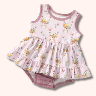 Foxglove Infant Girls Romper-Baby & Toddler Outfits-Pete & Lucy-Stella Violet Boutique in Arvada, Colorado