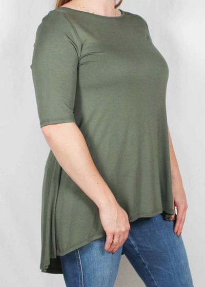 Button Back Tee-Shirts & Tops-K&C Clothing-Stella Violet Boutique in Arvada, Colorado