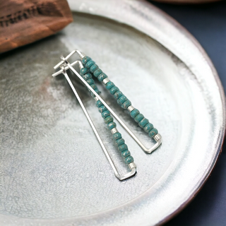 Sterling Silver Rectangle Earrings-Earrings-Bijou by Sam-Stella Violet Boutique in Arvada, Colorado