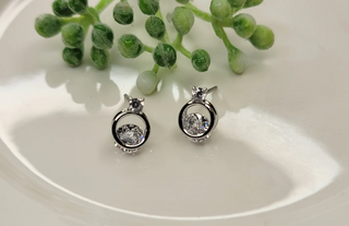 Circle Drop Stud Sparkle Earrings-Earrings-Betty Oh-Stella Violet Boutique in Arvada, Colorado