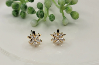 Double Star Cubic Zirconia Post Earrings-Earrings-Betty Oh-Stella Violet Boutique in Arvada, Colorado