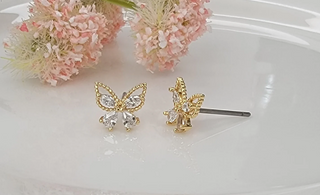 Mini Butterfly Post Earrings-Earrings-Betty Oh-Stella Violet Boutique in Arvada, Colorado