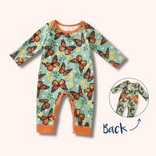 Monarch Meadow Infant Romper-Dress-Pete & Lucy-Stella Violet Boutique in Arvada, Colorado