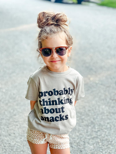 Probably Thinking about Snacks Graphic Tee - Kids-Tee-Happy Kids Co.-Stella Violet Boutique in Arvada, Colorado