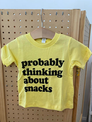 Probably Thinking about Snacks Graphic Tee - Kids-Tee-Happy Kids Co.-Stella Violet Boutique in Arvada, Colorado