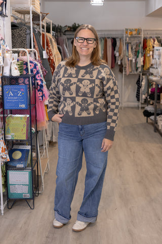 Gingerbread Wishes Sweater-Shirts & Tops-Blu Pepper-Stella Violet Boutique in Arvada, Colorado