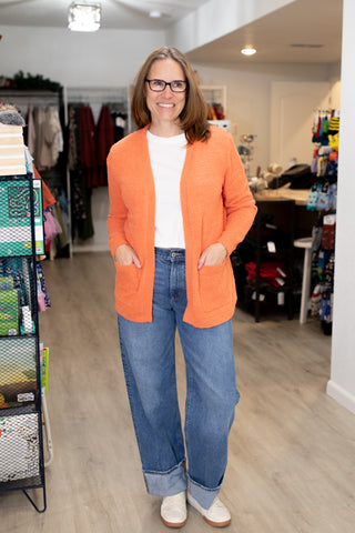Fluffy Yarn Open Cardigan-Shirts & Tops-Staccato-Stella Violet Boutique in Arvada, Colorado