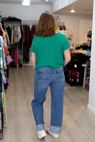 Drop Shoulder Slub Sweater-Shirts & Tops-42 Pops-Stella Violet Boutique in Arvada, Colorado