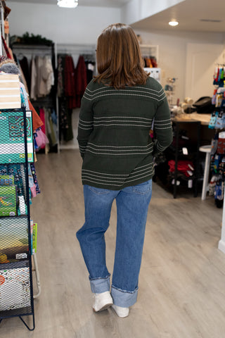 Stitch Striped Open Front Cardigan-Shirts & Tops-Staccato-Stella Violet Boutique in Arvada, Colorado
