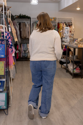 Cozy Lane Raglan Stripe Sweater-Shirts & Tops-Staccato-Stella Violet Boutique in Arvada, Colorado