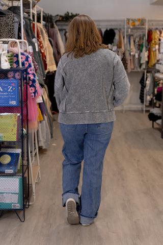 Worn-In Wonder Striped Sweatshirt-Shirts & Tops-Blu Pepper-Stella Violet Boutique in Arvada, Colorado