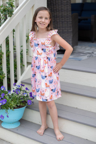 Chicken Party Dress-Dress-Okie and Lou-Stella Violet Boutique in Arvada, Colorado