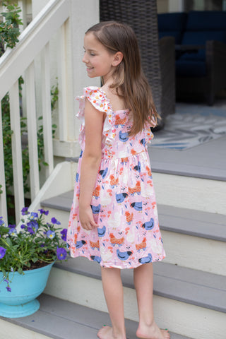Chicken Party Dress-Dress-Okie and Lou-Stella Violet Boutique in Arvada, Colorado