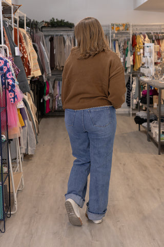 The Cozy Contrast Sweater-Shirts & Tops-Blu Pepper-Stella Violet Boutique in Arvada, Colorado