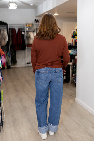 Baby Ribbed Basic Scoop Neck Tee-Shirts & Tops-Staccato-Stella Violet Boutique in Arvada, Colorado