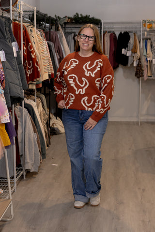 Dino Pullover Sweater-Shirts & Tops-Staccato-Stella Violet Boutique in Arvada, Colorado