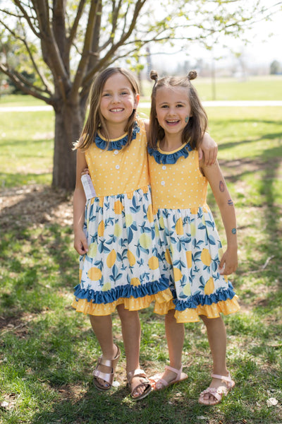 Summer Lemons Dress-Dress-Okie & Lou-Stella Violet Boutique in Arvada, Colorado