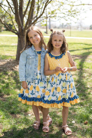 Summer Lemons Dress-Dress-Okie and Lou-Stella Violet Boutique in Arvada, Colorado