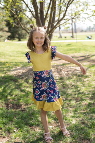 Sunny Blooms Twirl Dress-Dresses-Oopsie Daisy-Stella Violet Boutique in Arvada, Colorado