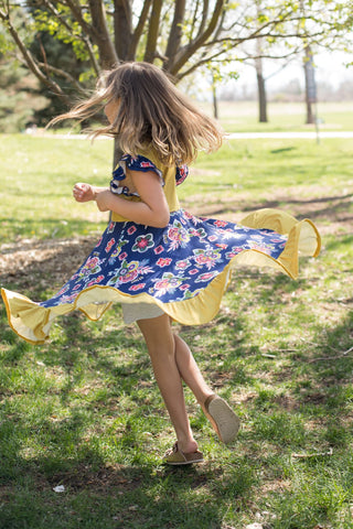 Sunny Blooms Twirl Dress-Dresses-Oopsie Daisy-Stella Violet Boutique in Arvada, Colorado