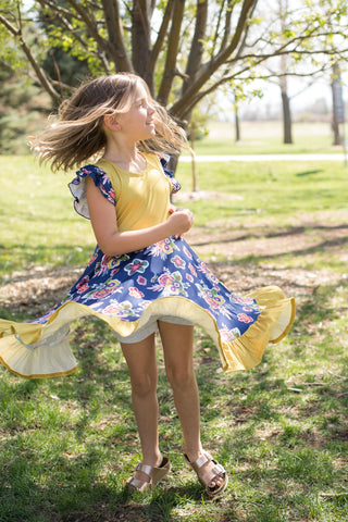 Sunny Blooms Twirl Dress-Dresses-Oopsie Daisy-Stella Violet Boutique in Arvada, Colorado