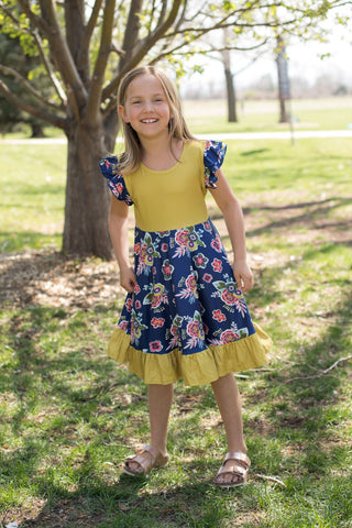 Sunny Blooms Twirl Dress-Dresses-Oopsie Daisy-Stella Violet Boutique in Arvada, Colorado