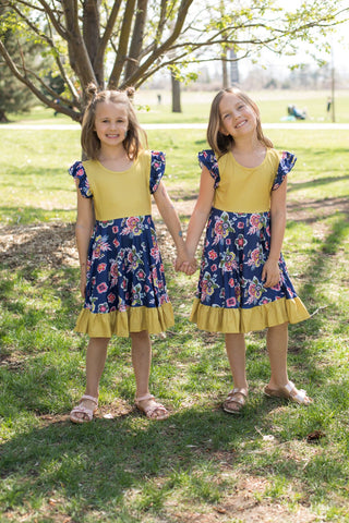 Sunny Blooms Twirl Dress-Dresses-Oopsie Daisy-Stella Violet Boutique in Arvada, Colorado