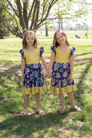 Sunny Blooms Twirl Dress-Dresses-Oopsie Daisy-Stella Violet Boutique in Arvada, Colorado