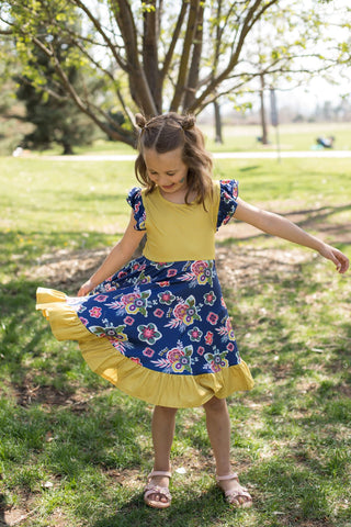 Sunny Blooms Twirl Dress-Dresses-Oopsie Daisy-Stella Violet Boutique in Arvada, Colorado